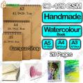 Handmade Watercolor Book (Spiral) For Drawing Painting Size A3 A4 A55. 