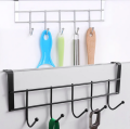 1PC Stainless Steel Hook Back Hanging Clothes Holder Towel Door Hooks Wall Mounted Bath Hanger with 5 Hooks.