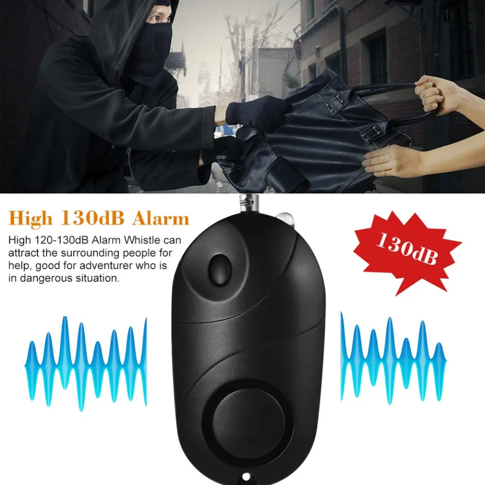 Personal Alarm 120-130dB Security Alarm Keychain black Daraz