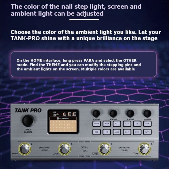 M-VAVE TANK PRO Guitar Pedal Multi-Effects Processor AI Neural Network ...