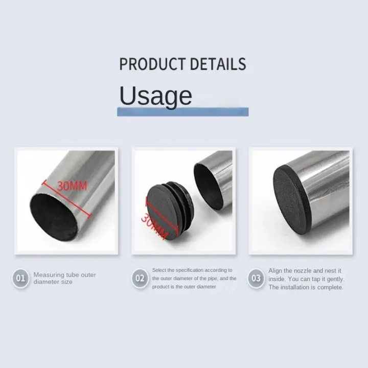 Black%20Round%20Plastic%20Blanking%20End%20Cap%20Tube%20Pipe%20Inserts%20Plug%20Bung%20Insert%20Stopper%20For%20Chair%20Leg%20Pipe%20tapon%20tubo%20redondo%20-%20Image%203