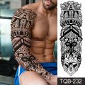 full arm temporary tattoos large totem tribal big sleeve tattoo sticker body art sexy dragon tiger lion king tattoo designs men. 