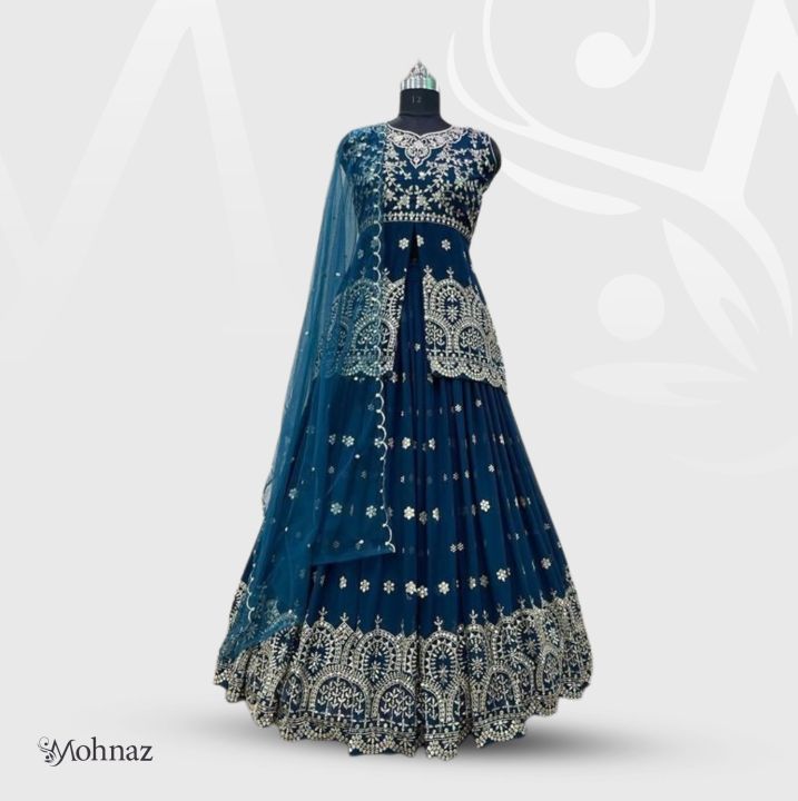 Readymade Georgette Embroidery Party Dress 44
