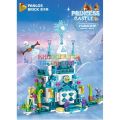 Disny Princess Frozen Anna Elsa Ice and Snow Grocery Store Building Blocks with Lighting Compatible  Universal Girls Series(554+pcs). 