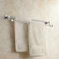Chrome Finish Stainless Steel Bathroom Fixture Double Towel Rack / Towel Rack Holder. 