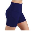 Gym Jogging Running Shorts Yoga Shorts Women High Waist Lifting Push Up Tight Sports Pocket Fitness Yoga Short Pant.