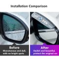 2PCS Clear With Logo Car Waterproof Rearview Mirror Rain Sun Covers Protection Enhances Safe Driving in Rain For HAVAL.