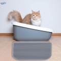 Cat Litter Mat Nonslip Cat Supplies for Indoor Cats Durable Kitty Litter Rug Gray. 