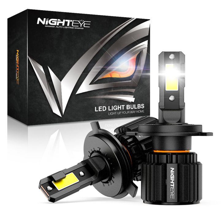 NightEye S4 LED. 1 Year Warranty. (H4 Socket)(1piece)(36W/ 6500LM)(White Light)(High/Low Beam). For Motorcycle. Authorized Seller In Bangladesh