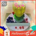 HelloWorld Birthday Candle Solid Paraffin Blossoming Birthday Cake Electronic Lotus Candle.