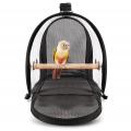 Lightweight Bird Carrier Cage Transparent Clear PVC Breathable Parrots Travel Bag. 