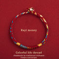 Handmade Tibetan Bracelet Colorful Thread Good Lucky Charm Rope Bracelet Bangles For Women Men Knots Red Thread Bracelets Mzea. 