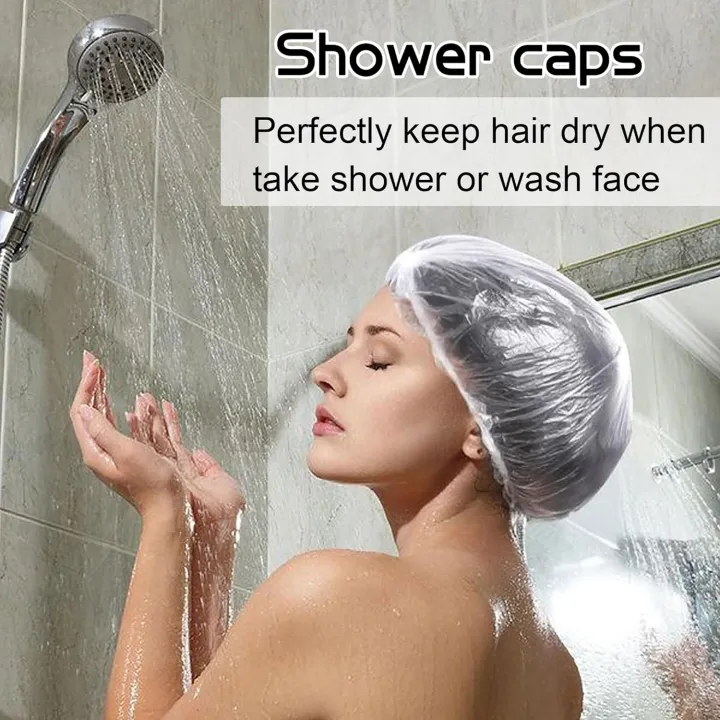 100/200pcs%20Disposable%20Shower%20Cap%20Elastic%20Plastic%20Waterproof%20Shower%20Hair%20Caps%20for%20Spa%20Salon%20Beauty%20Hair%20Hats%20Bathroom%20Supplies%20-%20Image%202
