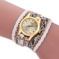 Ladies Gilrs Wrap Bracelet Watch Woven Snake Pattern Quartz Women Digital Watch. 