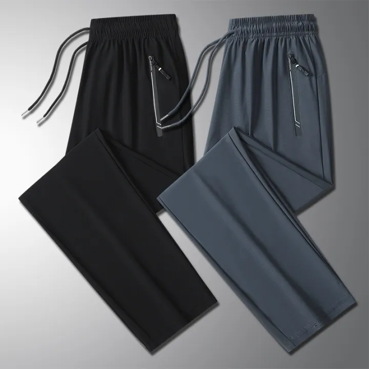 in%20sto%20Ice%20Silk%20ants%20Leg%20hree-color%20Straight%20Ankle-length%20ants%20en's%20orean-style%20wo-high%20Elast%20ubl%20Edition%20Casual%20Ice%20Silk%20ants%20en's%20-%20Image%204