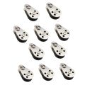 10PCS Stainless Steel M25 Pulley Block Hanging Wire Towing Wheel Lifting Wire Rope Cable Pulley Roller. 