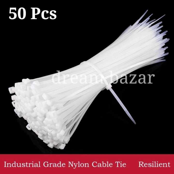 PLASTIC%20NYLON%20CABLE%20TIE%20LOCK%208"%20(50%20Pcs)%20-%20Image%202