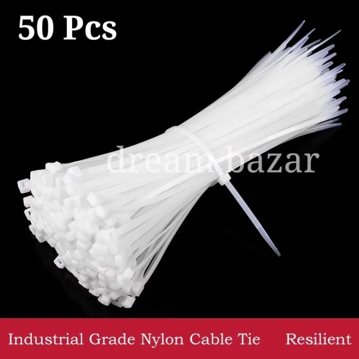 PLASTIC%20NYLON%20CABLE%20TIE%20LOCK%208"%20(50%20Pcs)%20-%20Image%202