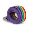 Cloth Belt Colorful Stripe Design Metal Double Ring Buckle. 
