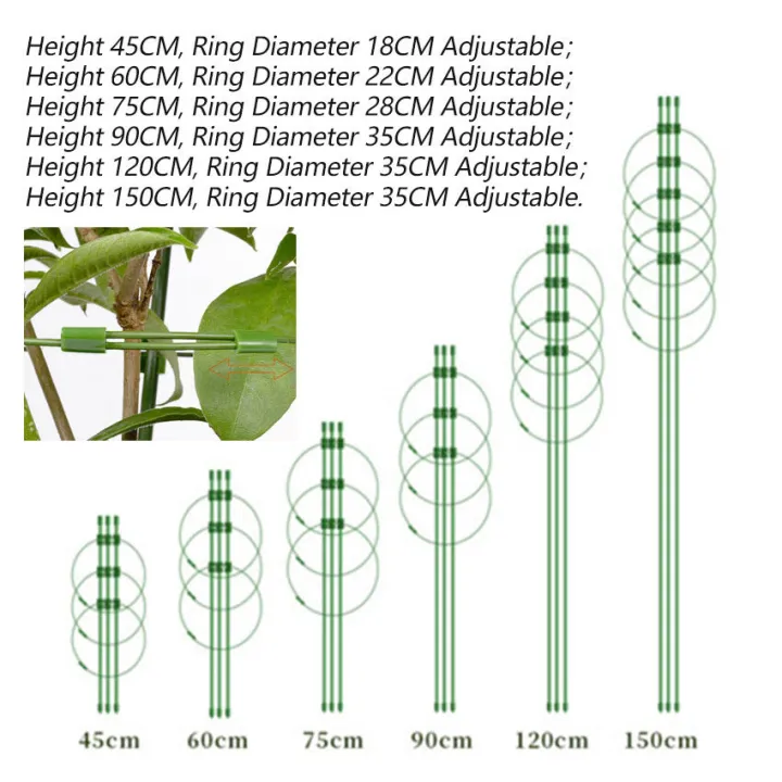 45/60/75CM%20Climbing%20Plant%20Support%20Cage%20Garden%20Trellis%20Flowers%20Tomato%20Stand%20With%203%20Rings%20-%20Image%203