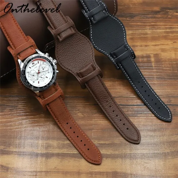 Crazy%20Horse%20Leather%20Bund%20Strap%2018mm%2019mm%2020mm%2021mm%2022mm%20Leather%20Cuff%20Watch%20Strap%20Men's%20Wrist%20Watch%20Band%20Accessories%20for%20Panerai%20-%20Image%204