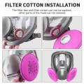 1 Set Full Mask Dust-Proof Respirator Nuclear Mask with Filters Protection Dust Mask for Painting Protection. 