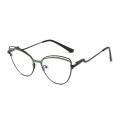 TENGJIAO Cat Eye Eyeglasses Women Computer Optical Spectacle Frame Anti-Blue Light Rays Transparent Glasses Female Clear Lens.