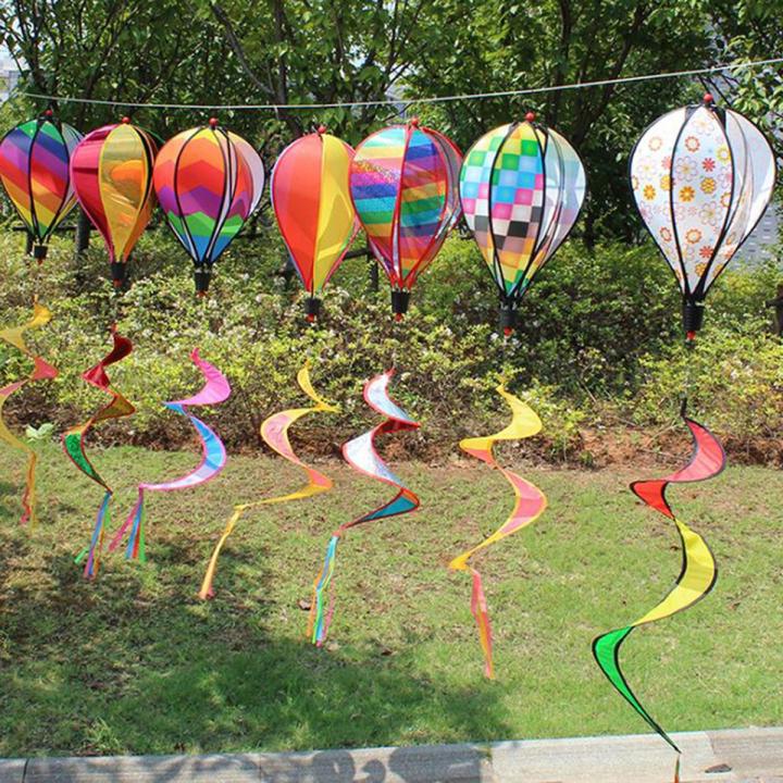 1PC Striped Hot Air Balloon For Children Toy Random Color Gift Wind Spinner
