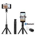 XT-02 Flexible 2 in 1 Bluetooth Selfie Stick Horizontal and Vertical Shooting Mobile Phone Tripod Remote Control Selfie Stand. 