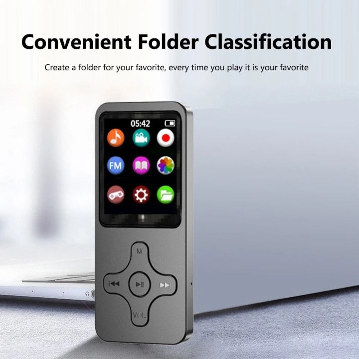 HiFi MP3 Player Walkman FM Radio Bluetooth-compatible 5.0 Mp4 Video Player with E-book/Recorder MP3 Music Player Support for OTG