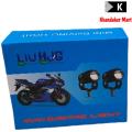 HJG Mini Fog Light Duel Tone White & Yellow, HJG Mini Driving Light For All Bikes 2 Piece. 
