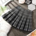 New Women's Fall/Winter Skirt High Waist Folded Skirt A-line above knee length Skirt tennis skirt.