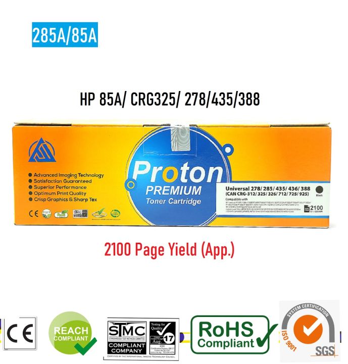 85A Toner Cartridge For Laser Printers P1102 - 1132 - M1217/M1218/M1219/M15222/M1522Nf & Lbp6000 - Lbp6020/Lbp6030; Mf3010/4410/Mf4420/M4430/M4570