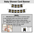 Baby Shower Card Banner in a Dazzling Array of Colors – Black, Pink & Sky Blue- (Pack of 1 Pcs).