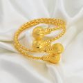 Anniyo Gold Color Ethiopian Bangle for Women Arab Dubai Bracelet Jewelry African Accessories New #100406.