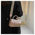 Douyin with the same hand-woven bag female DIY shoulder cross-cross bag self-made material bag to give your girlfriend a gift.