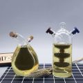 2-in-1 Double Layer Bottle Cork Sealed Transparent Sauce Oil Vinegar Glass Bottles Oil Jug Spice Glass Bottles for Kitchen.