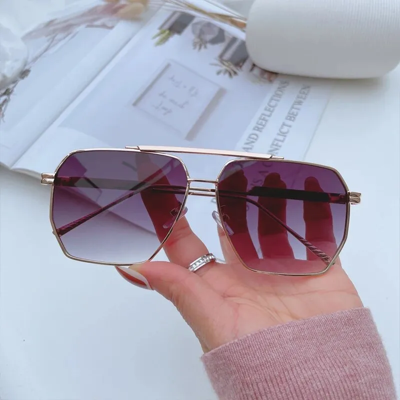 High Quality Square Polarized Sunglasses For Women Retro Oversized