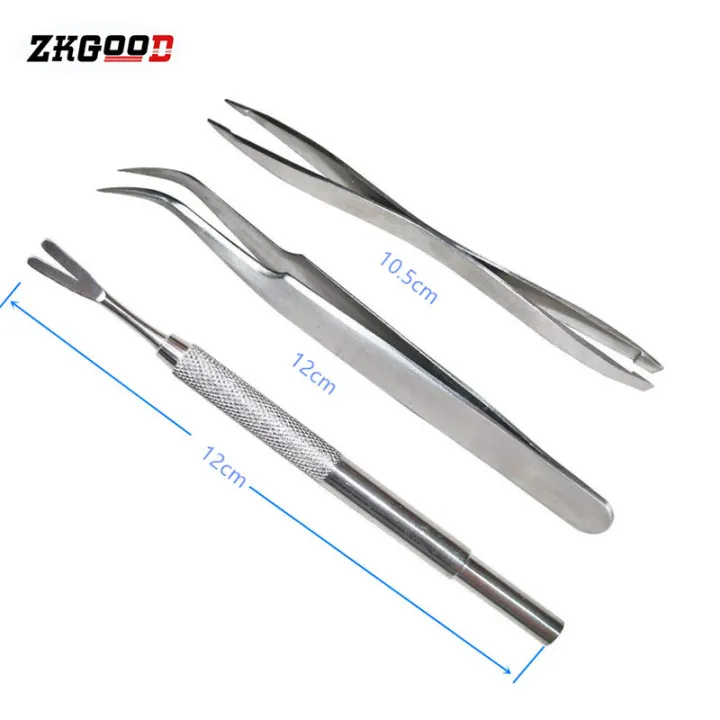 zkgood%203pcs%20Pet%20Cat%20Dog%20Tick%20Remover%20Tool%20Stainless%20Steel%20Fleas%20Lice%20Tweezers%20Clip%20Set%20Pet%20Supplies%20-%20Image%208
