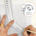 Folding Geometric Drawing Ruler Multifunctional Mathematical Line Circular Drawing Geometry Template Angle Measure Drafting Tool.
