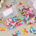 50/100Pcs Edible Mixed Butterfly Wafer Rice Paper Cake Toppers Kitchen Tools Dounp.