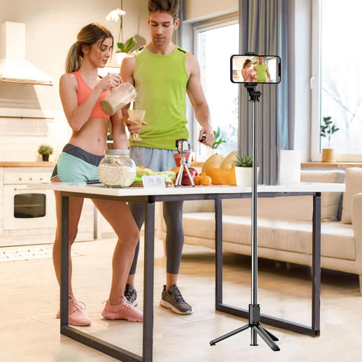 Q7%20Bluetooth%20Extendable%20Selfie%20Sticks%20with%20Wireless%20Remote%20and%20Tripod%20Stand,%203-in-1%20Multifunctional%20Selfie%20Stick%20-%20Image%204