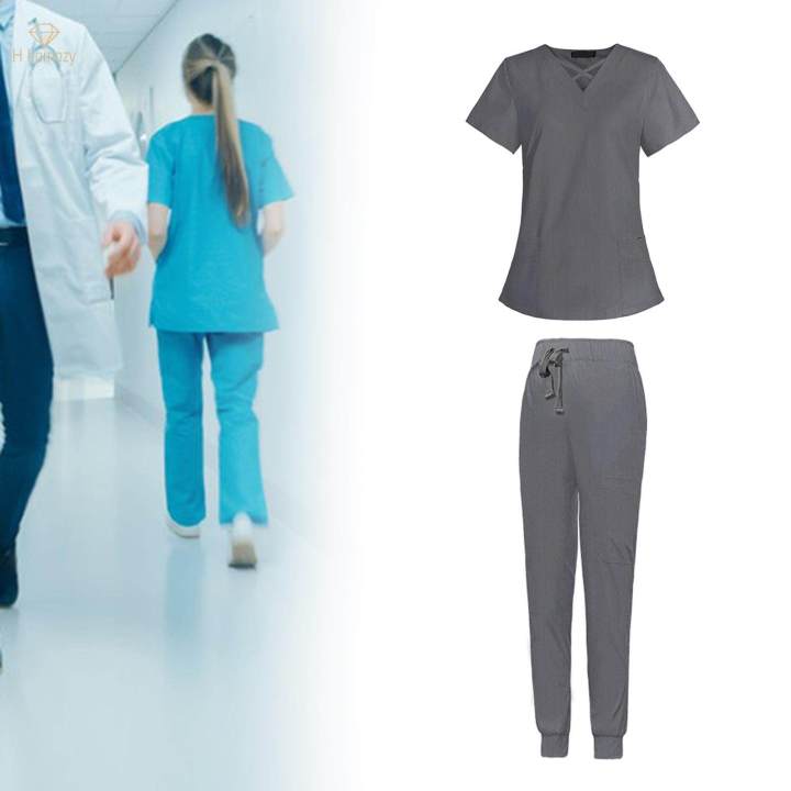Nurse%20Suit%20for%20Pet%20Workers%20Breathable%20Lightweight%20Jogging%20Pant%20Multipurpose%20XS%20Gray%20-%20Image%203