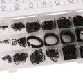 300 Piece C-Clips External Snap Ring Black Washer Hardware Cir Clip Retaining Ring Set For Industrial Fasteners 18 Sizes. 