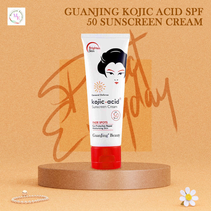 GUANJING Kojic Acid SPF 50 Sunscreen Cream 80g | Daraz.com.bd