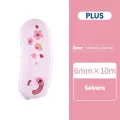 1pcs Plus Norino Pod Glue Tape 6mm*10m Japanese Special Edition Roll Type Double Side Adhesive for Photo Diary School A6963. 