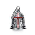 Fashion Red Cross Guardian Angel Wings Bell Motorcycle Bell Keychain Men||||'s Biker Exorcist Amulet Lucky Jewelry Accessory.