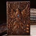 European-style Vintage Embossed Leather Notebook Diary Note Book Notepad Travelers Notatnik Stationery. 