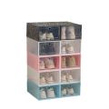 New shoe box opaque plastic dust-proof shoe box apple hole flip shoe cabinet shoe rack shoe box artifact storage box. 