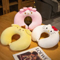 Cute Cartoon My Melody Cat Eyes u Type Pillow U Neck Pillow-Shaped Office Cervical Headrest Plane Travel Pillow. 